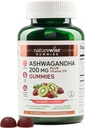 NatureWise Ashwagandha Gummies - Strawberry Kiwi - 비타민 D3가있는 KSM-66 - 무드 지원 - 채식주의 - 비 GMO, 젤라틴 및 글루텐 무료 - 60 카운트 [1 개월 공급]
