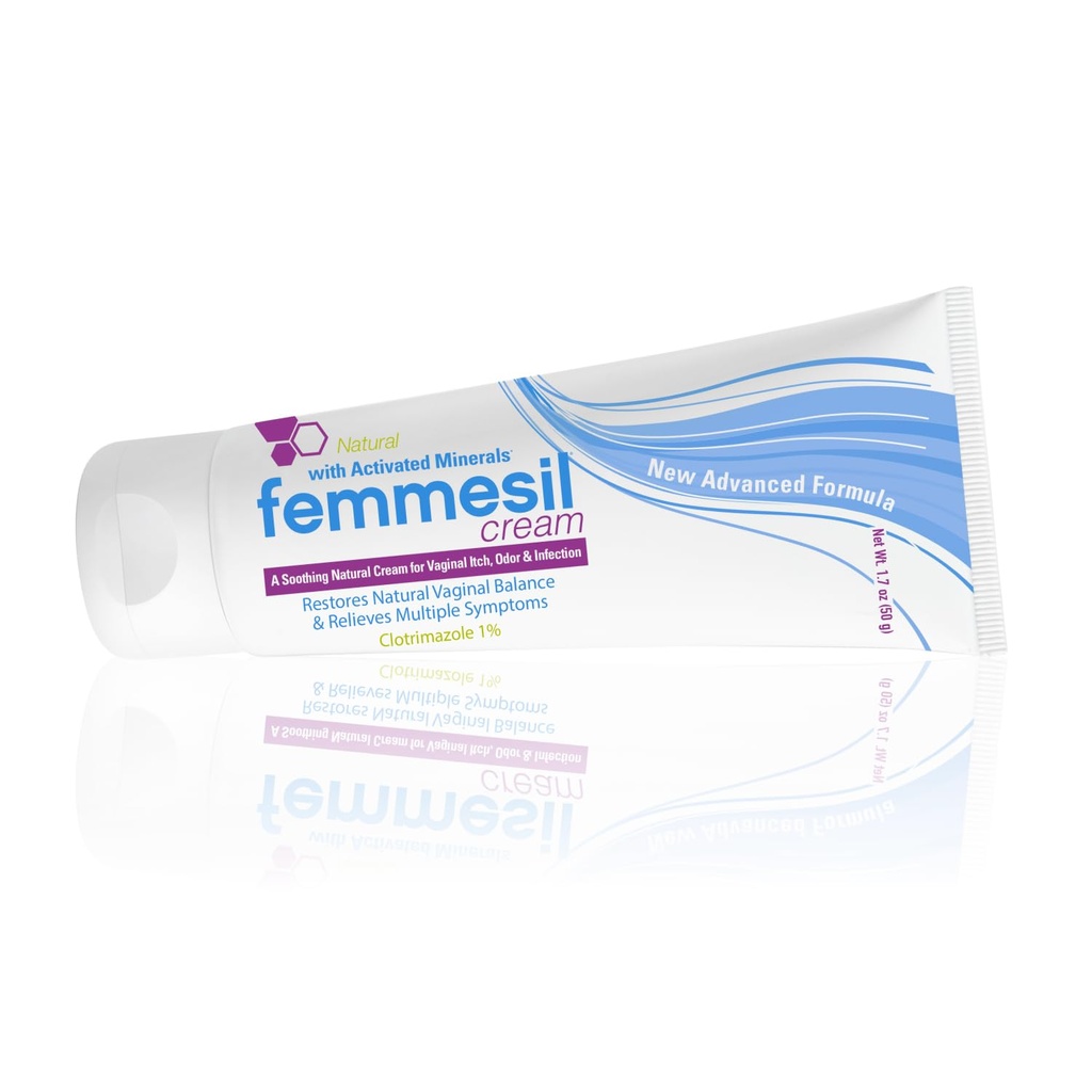 여성을 위한 Femmesil 효모 감염 처리, Clotrimazole, 질 Itch & Irritation, 불타는 & 불편, 1.7oz 관의 Soothing 기복을 위한 항진균성 질 크림