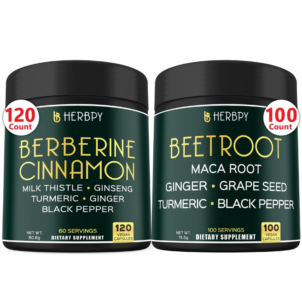 뭉치 7in1 Berberine HCl 97% & 6in1 Beet 뿌리 캡슐