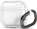 Spigen Ultra Hybrid Designed AirPods 4 Case (2024) Carabiner Key Chain과의 Anti-Yellowing Clear Cover - 제트 화이트