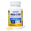 Oceanblue 직업적인 Omega-3 2100-60 조사 - EPA, DHA & DPA - 오렌지 풍미, 30의 서빙을 가진 높은 순수성 세겹 힘 Burpless 물고기 기름 보충교재