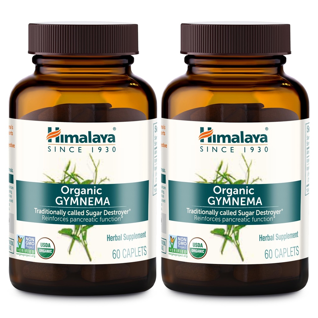 히말라야 유기 Gymnema Sylvestre - 초본 포도당 대사 지원 - USDA 유기, 비 GMO, 채식주의자, 글루텐 무료, 700 mg, 60 캡슐 (포장 2)