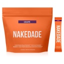 Nakedade 포도 - 성능 향상 스포츠 음료 분말 - 전해질 분말 - GMO 또는 인공 감미료 없음, 글루텐 - 무료, Soy-Free, Dairy-Free - 16 스틱