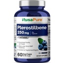 Veggie 모자 당 NusaPure Pterostilbene 250mg, 60 조사 (비 GMO, 채식주의자)