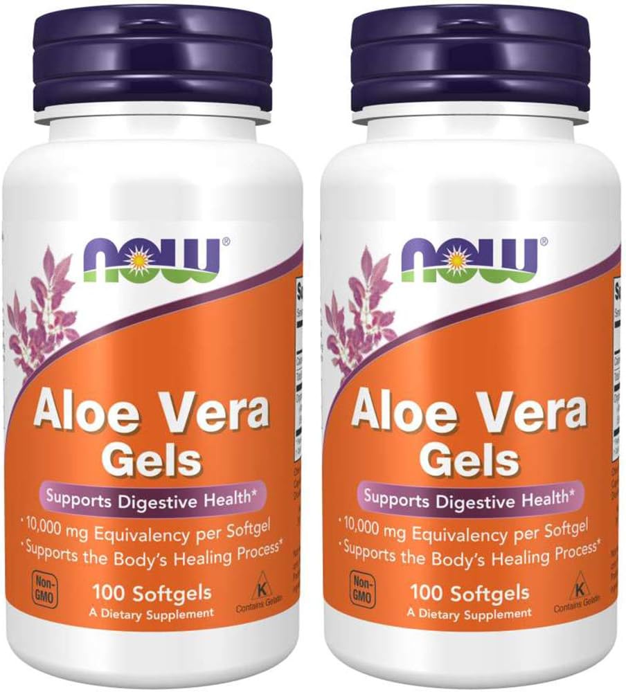 지금 음식 알로에 Vera, 100 softgels 2 팩