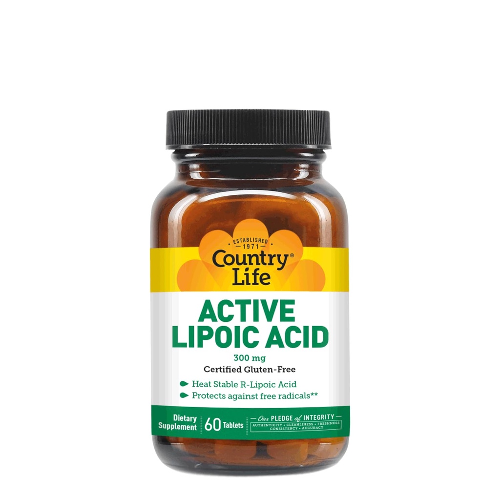 국가 생활 R 알파 Lipoic 산성 단지 300mg - 알파 Lipoic 산 270mg & R Lipoic 산 30mg - 산화 방지제 지원 - 아니 효모, 옥수수, 밀, 콩, 우유 - 알파 Lipoic 산 보충교재