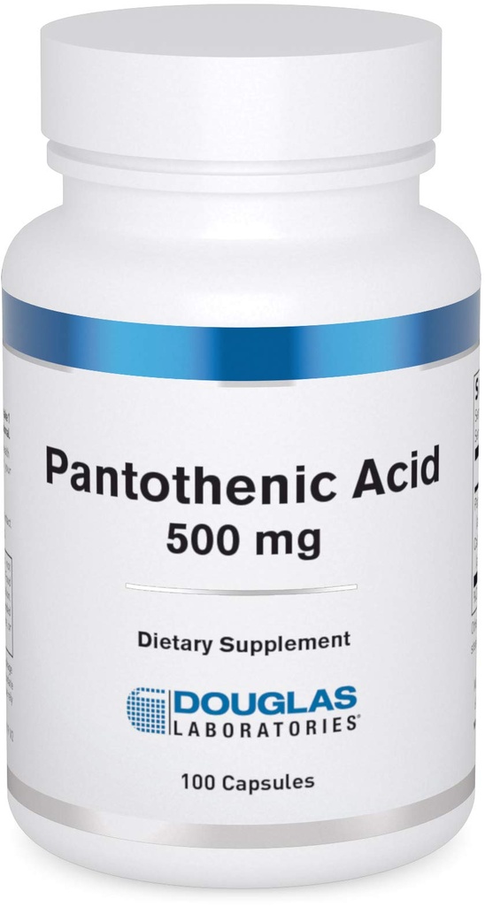 Douglas Laboratories Pantothenic Acid 500 mg | 비타민 B5 지원 셀룰러 에너지 생산 및 대사 * | 100 캡슐