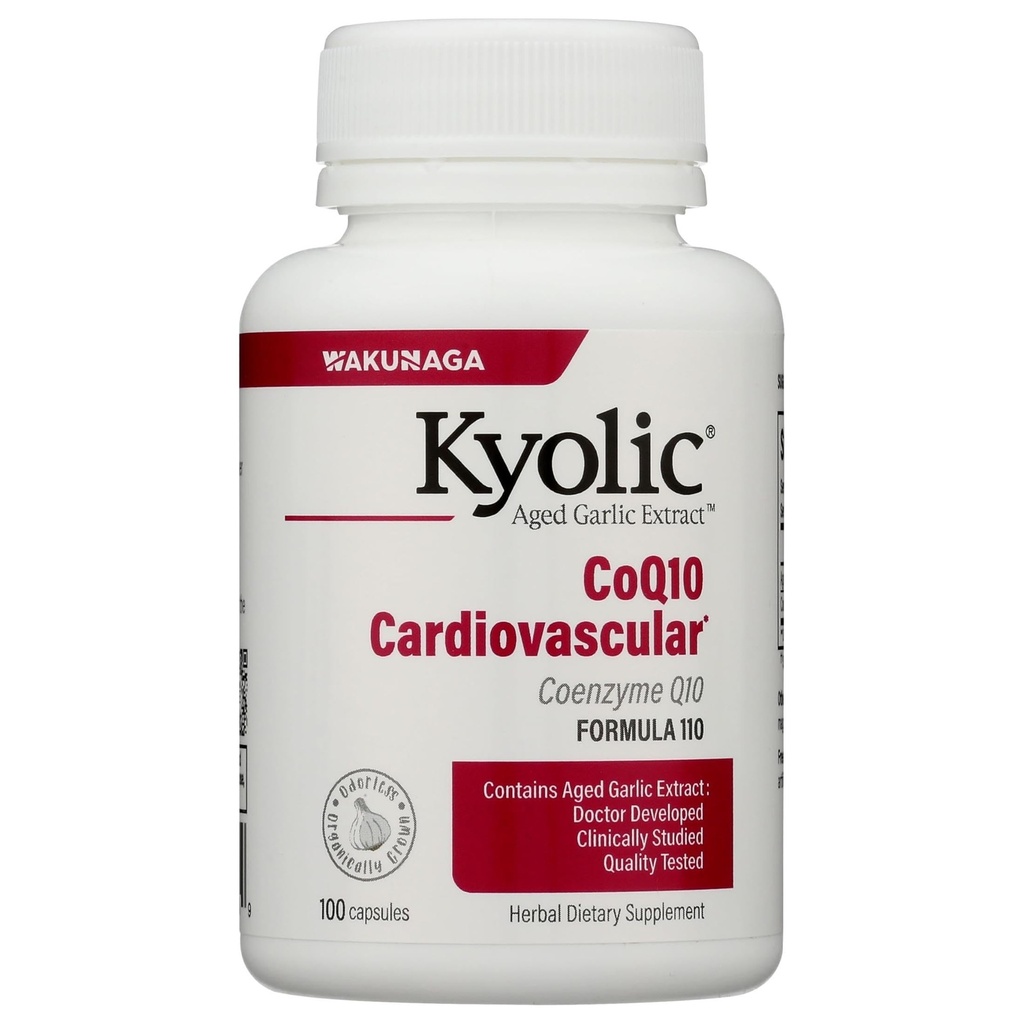 Kyolic Aged 마늘 추출물 공식 110, CoQ10 심장 혈관