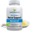 Nerve 지원 보충교재 - 650mg 비 GMO ALA 알파 Lipoic 산을 가진 자연적인 비타민 - 우수한 Nerve 지원 보충교재 - 손 & 발 - 묶는, numness - 60의 Veggie 캡슐