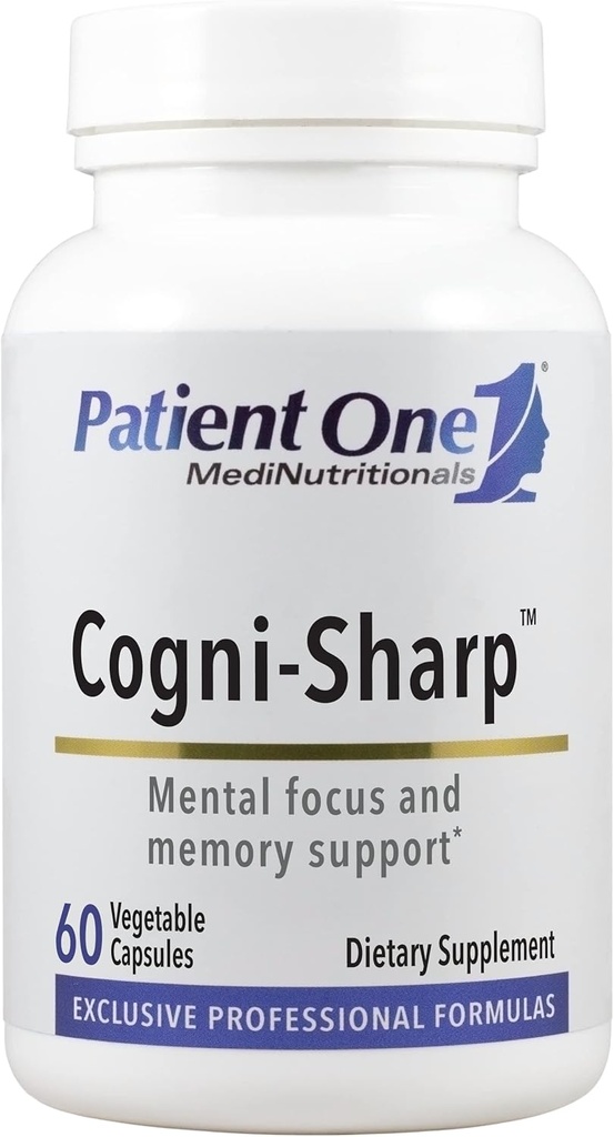 환자 One Cogni-Sharp | Cognition, Focus and Mental Clarity* | Gingko, Lion's Mane, Bacopa, More | 60 캡슐 지원