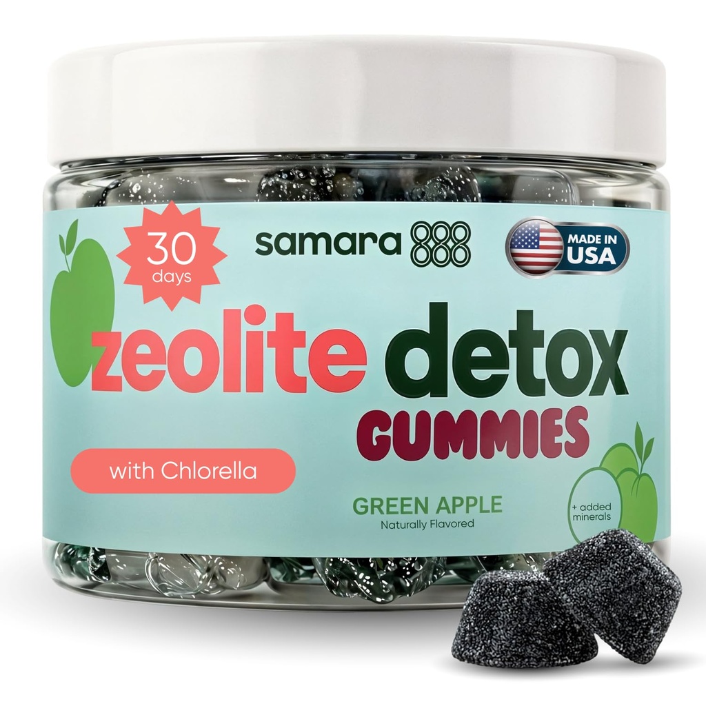 어린이 및 성인, 중금속 비석 및 염소, 활성화 된 Charcoal, Gentle Daily Toxin Cleanse for Kids & Adults, 60 Green Apple Vegan Gummies에 대한 비석 해독