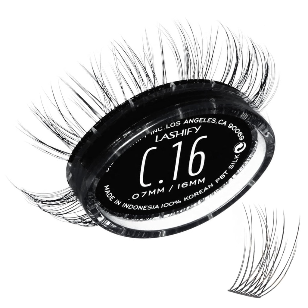 Lashify Curl 16mm Gossamer Eyelash Extensions Refill, 블랙, DIY False Lashes for Natural Look