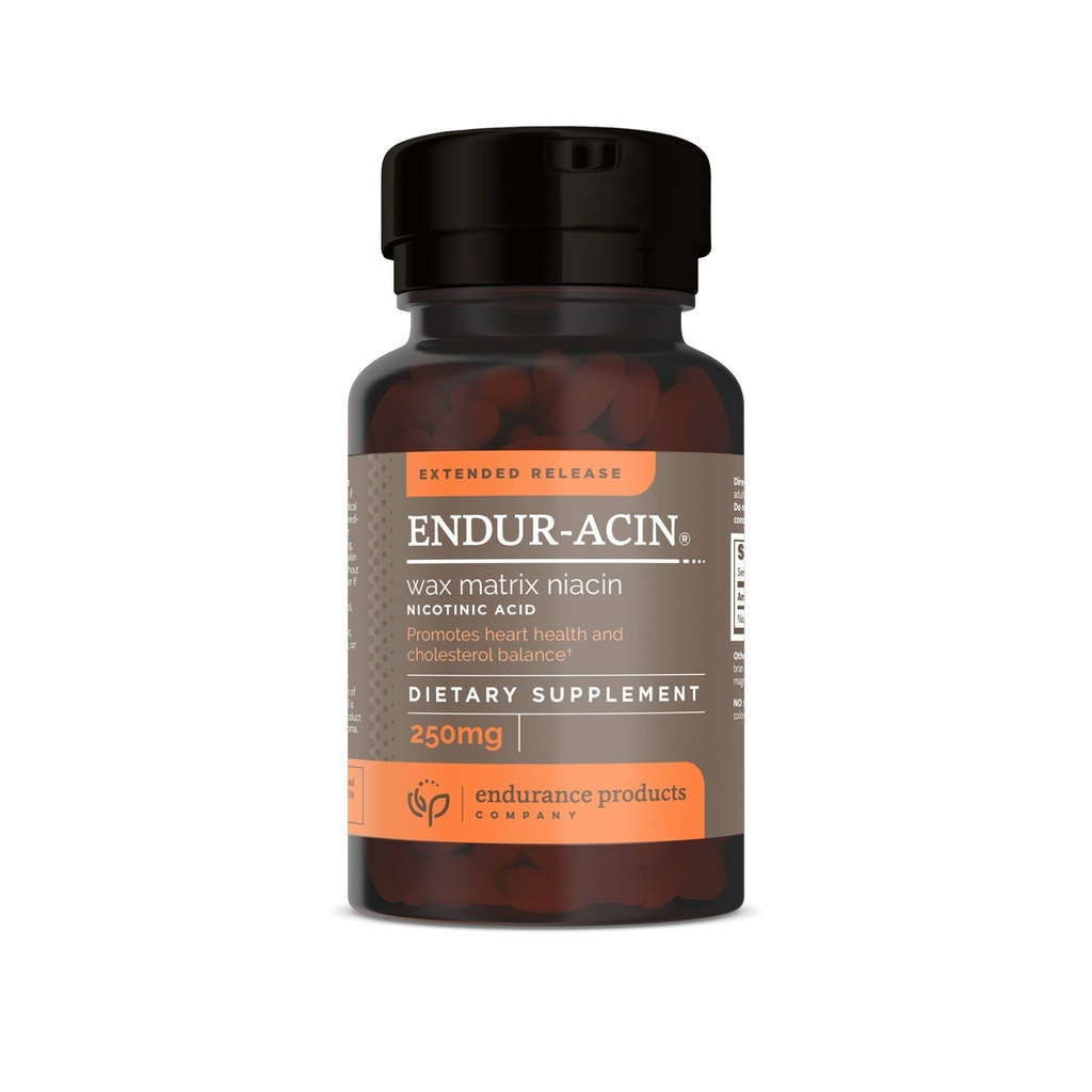ENDUR-ACIN Niacin, 심장 건강 & 건강한 콜레스테롤 균형 보충교재, 최선 흡수를 위한 장시간 방출, 글루텐 자유로운, 250mg (100 정제)
