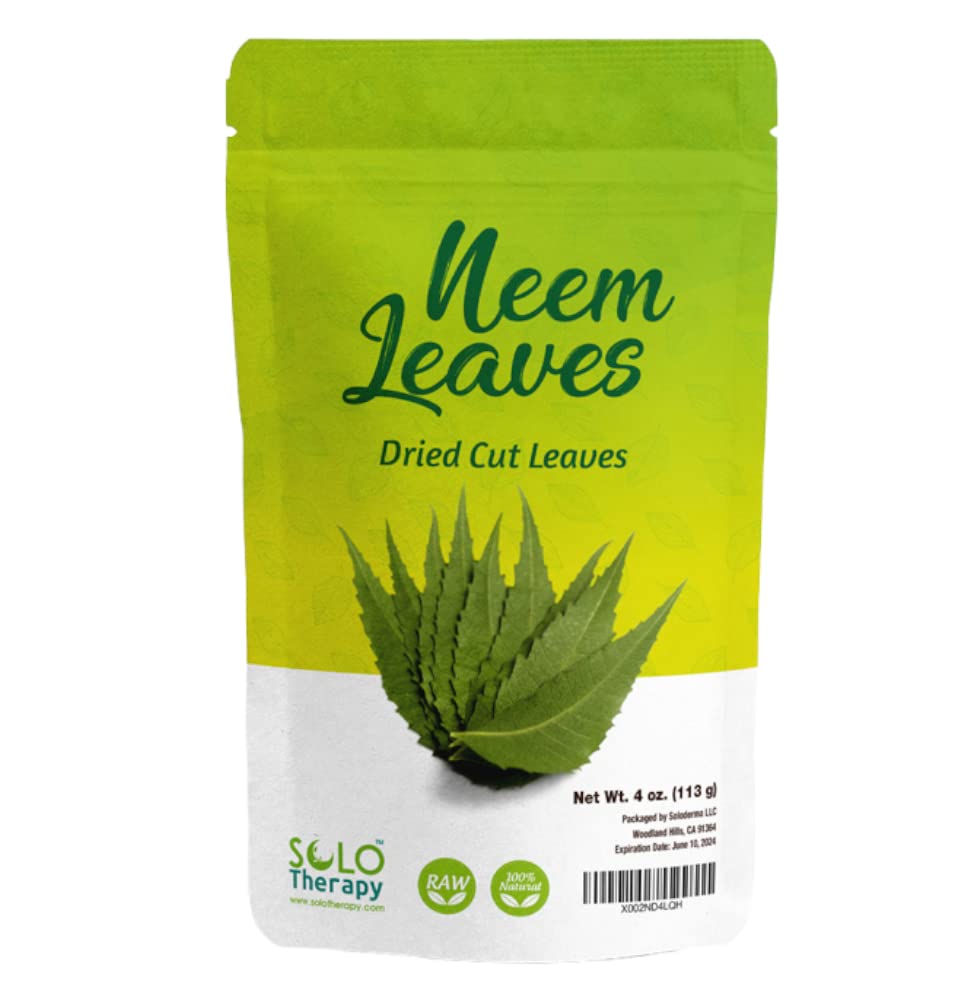 Neem 말린 커트 잎, 4개 oz., Margosa는, Azadirachta Indica, Resealable 부대, 인도에서 제품, 미국 (4개 oz.)에서 포장했습니다.