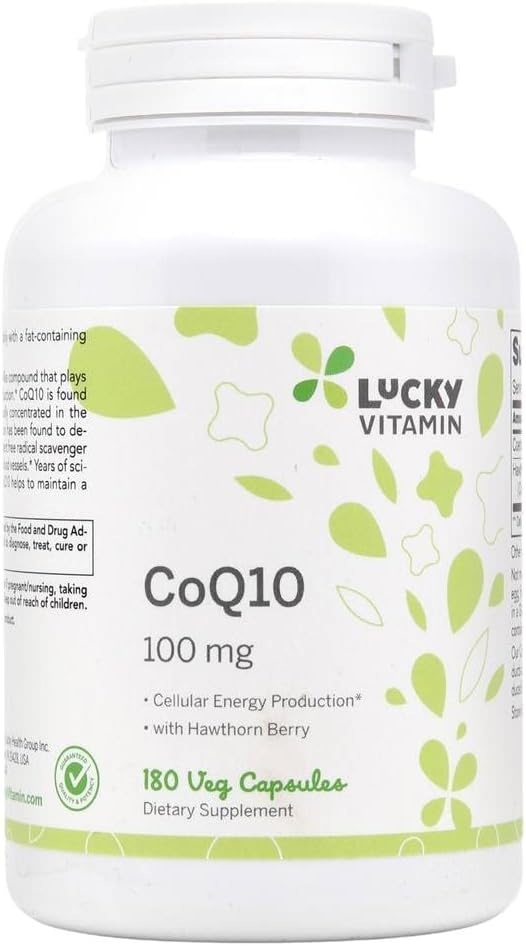 운이 좋은 비타민 - Hawthorn Berry 100 mg의 CoQ-10. - 180 Veg 캡슐