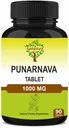 Punarnava 정제 90 정제, 1000 mg| 45 일 공급| 초본 정제| 초본 보충제|Vegan | Boerhaavia diffusa | 인도