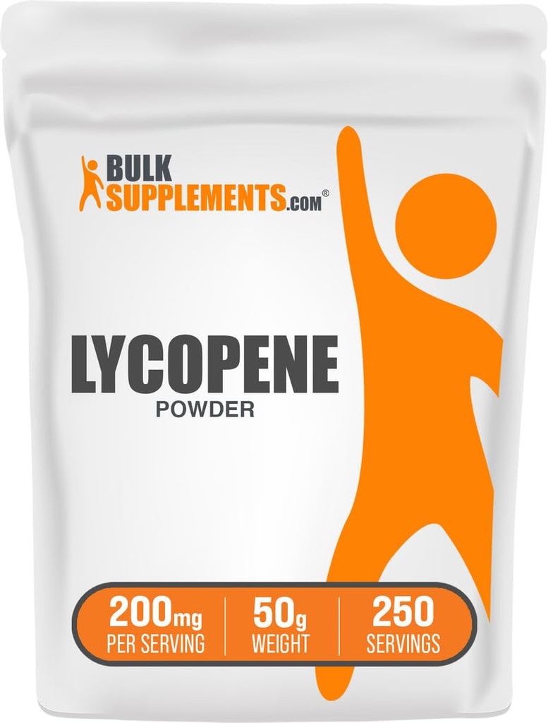 BulkSupplements.com Lycopene 분말 - Lycopene 보충, Lycopene 10mg - 산화제 보충, 글루텐 무료, 서빙 당 200mg, 50g (1.8 oz) (팩 1)