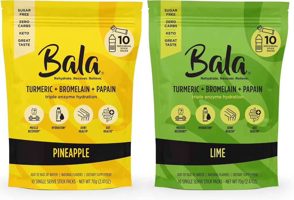 BALA 분말 패킷, 설탕 무료, 게트 건강, 자연 맛, 20 팩 뭉치에 대 한 Hydration 혼합