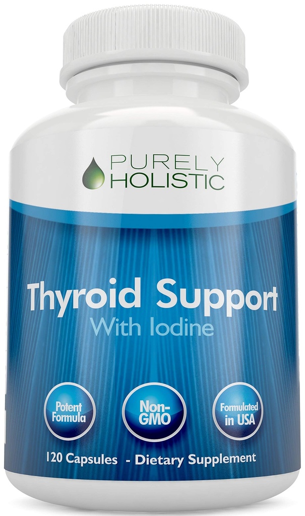 Iodine - 120 캡슐 - 2 개월 공급 - L-Tyrosine, B12, Magnesium, Ashwagandha, Kelp & More - 여성에 대한 공식화 - 비 GMO