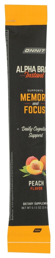Onnit Labs 알파 뇌 순간 복숭아, 0.13 Oz