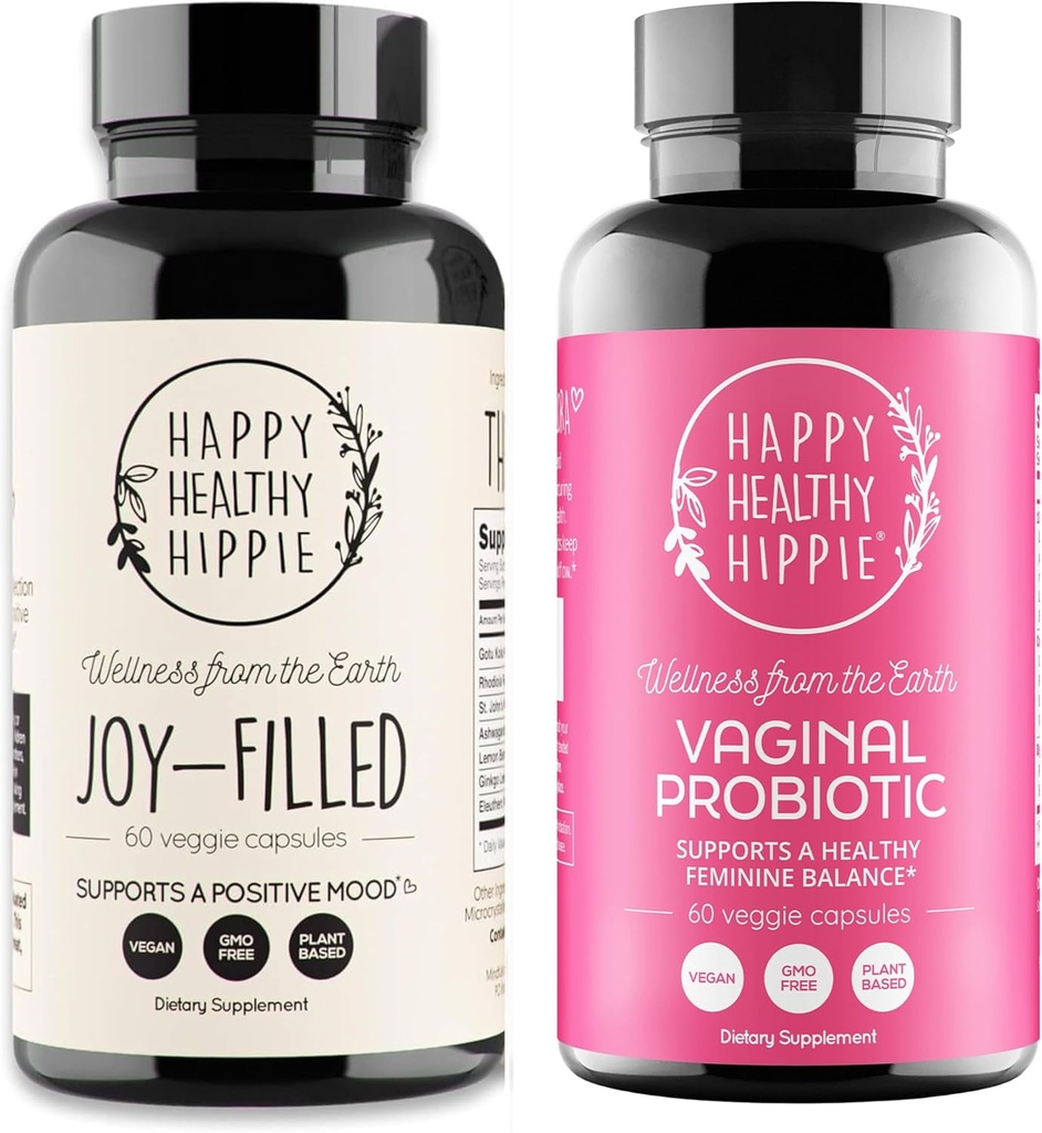 행복한 건강한 Hippie 여성을 위한 질 Probiotics & Joy-Filled 계류 지원