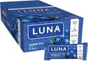 LUNA BAR - 글루텐 무료 스낵 바 - 블루베리 블리스 풍미 - 단백질의 7g - 비 GMO - 식물 기반 Wholesome 스낵 - Go Snacks (1.69 Ounce 스낵 바, 15 카운트)