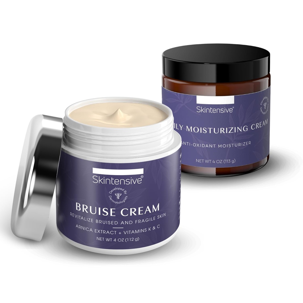 SKINTENSIVE Hydrating Cream Bundle – 건조하고 민감한 피부를 위한 Moisturizing Care – 얼굴, 손 & 몸 – (4oz 각각)를 위한 매일 사용