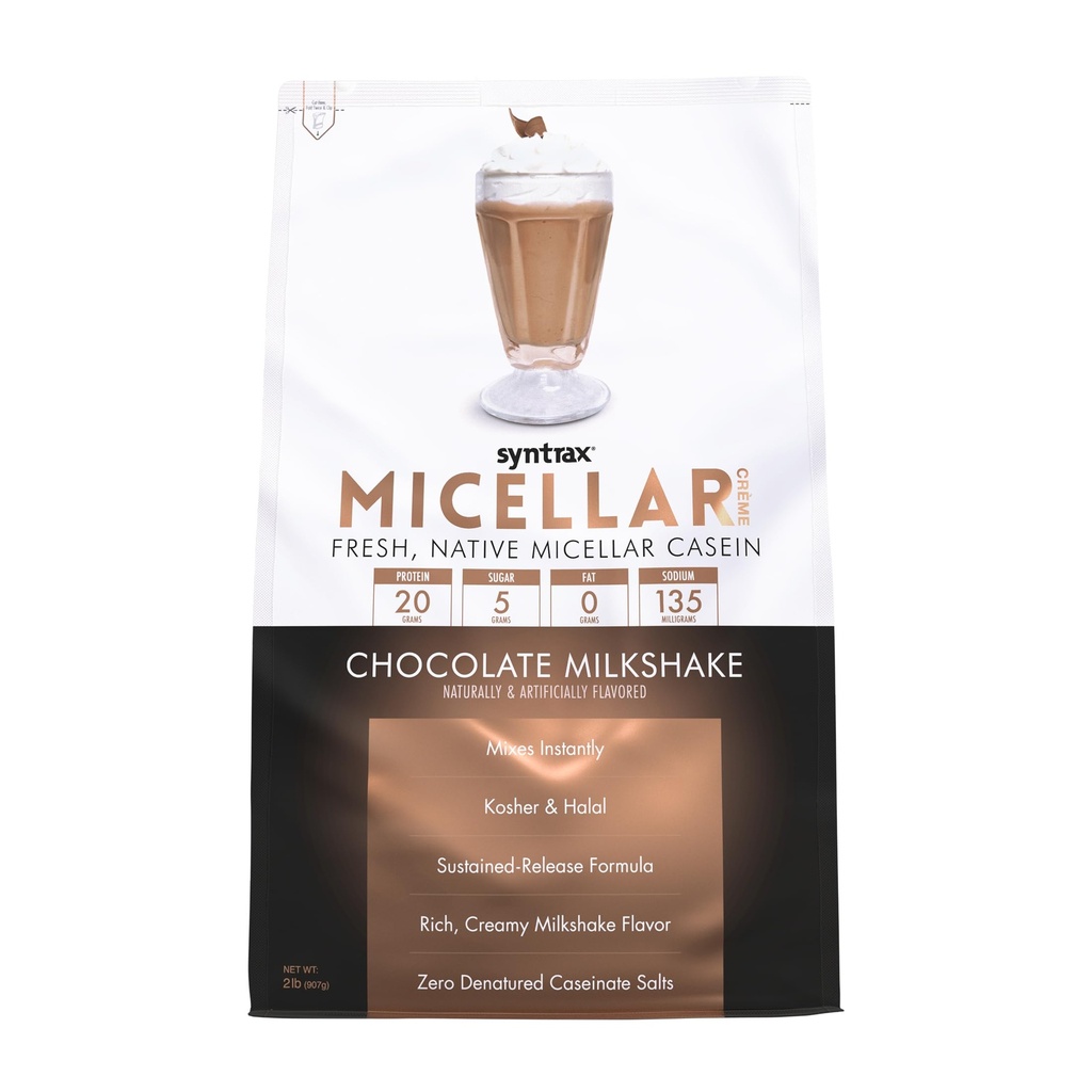 Syntrax 영양 Micellar Creme, 신선한, 네이티브 Micellar Casein, 초콜릿 밀크 셰이크, 2 lb