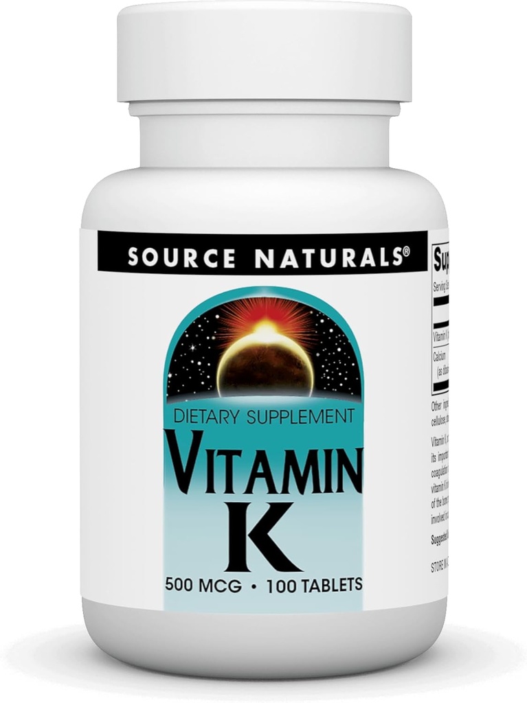 Source Naturals 비타민 K - 500 mcg - 100 정제