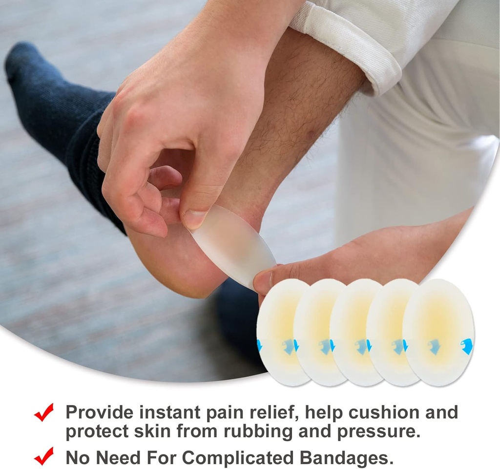 물집 방석 (15PCS) 젤 Hydrocolloid는 손가락, 발가락, 하이힐을 위한 물개 붕대를 밀봉합니다 - 방수 물집 예방 패드, 매우 얇은 접착제