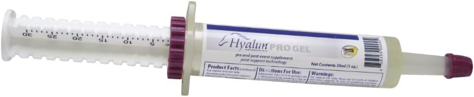 Hyalogic Hyalun PRO 젤 – Hyaluronic 산 말 합동 보충교재 – 전 & 포스트 사건 승압기 – 30cc Equine 주사통 구두 – 3 가득 차있는 행정 Hyalun 100mg 순수한 Hyaluronic 산 (HA)