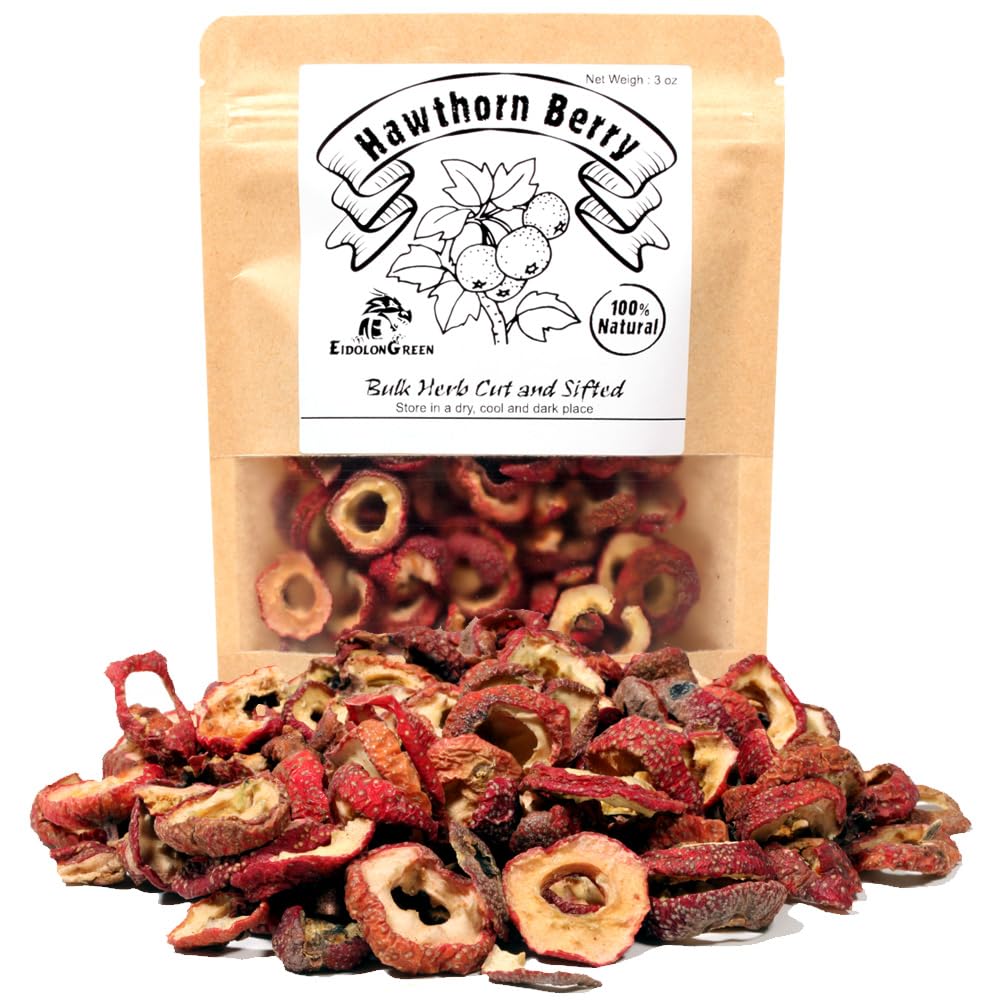 EidolonGreen [중국 약초 허브] Hawthorn Berry (Shanzha/Dried Hawthorne/山//산사추) 건조 대량 허브 3 Oz (88 g)