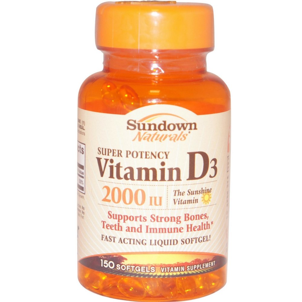 Sundown, 비타민 D-2000 Iu Softgels, 150ct