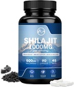 Shilajit 보충교재, 남자 & 여자를 위한 Fulvic 산을 가진 Shilajit 캡슐, 85+를 가진 Shilajit 에너지, 성능 및 면역 건강을위한 추적 미네랄 | Non-GMO - 90 캡슐