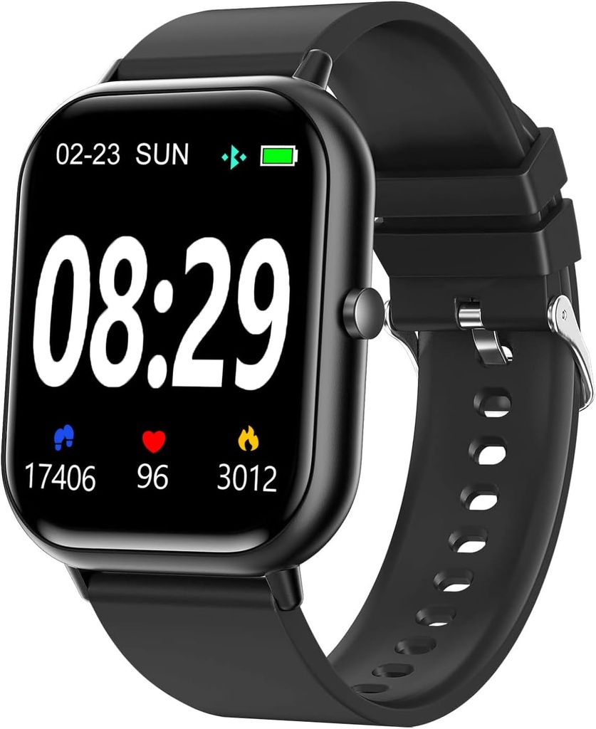 남자를 위한 똑똑한 시계 SmartWatch 1.83" 아이폰 삼성 안드로이드 전화 호환성, Pedometer를 가진 적당 추적자 시계, 심장 비율/Sleep 감시자, 혈액 산소, IP68는 방수 처리합니다