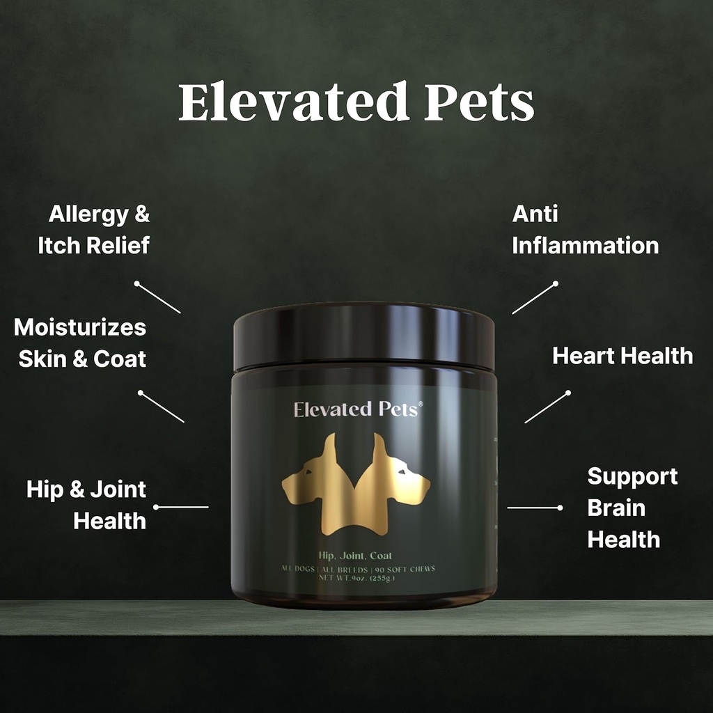 Ultra-Healthy Omega 3 물고기 기름은 w/MSM, 글루코사민, Chondroitin, 개를 위한 EPA/DHA를 대우합니다: Elevated 애완 동물 물고기 기름, 심황 & 합동 보충교재 + 알레르기 Chews - 궁극적인 개 비타민 보충교재