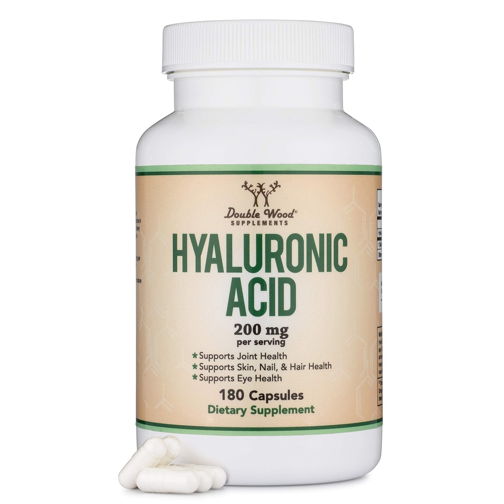 Hyaluronic 산은 -180의 캡슐을 보충합니다 (얼굴을 위한 Hyaluronic 산 혈청의 효소 효력) 피부와 얼굴 노후화 지원을 위한 서빙 당 200mg (Acido Hialuronico) 글루텐은 두 배 나무에 의하여 해방합니다
