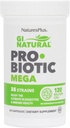 NaturesPlus GI Natural Probiotic Mega - 30 캡슐, 2 팩 - 소화 및 면역 건강 - 글루텐 무료 - 60 총 서빙