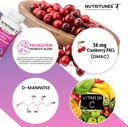 D Mannose와 Cranberry PACs는 여성, 비타민 C 및 여성 Vaginal Probiotic for Urinary Tract Health - 60 Femuni UTH 캡슐에 대한 Lactobacillus 및 Bifidobacterium 변형을 포함한 질의 Probiotics를 보충합니다.