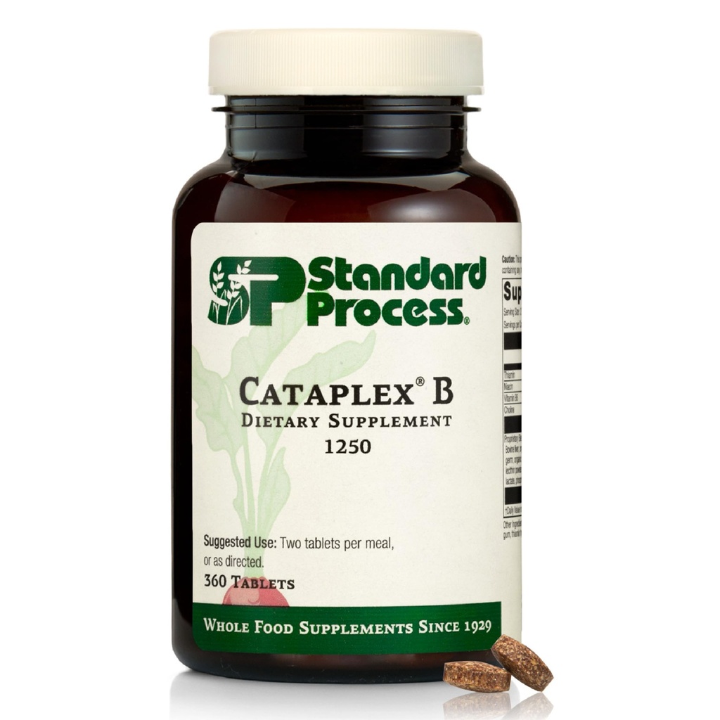 표준 과정 Cataplex B - Niacin, 비타민 B6, Thiamine 및 심장 건강, Metabolism 및 Cholesterol 유지 보수를위한 Inositol이있는 전체 식품 공식 - 360 정제