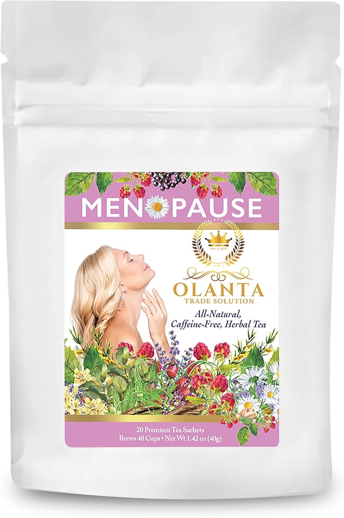 Menopause 차 - 여성, Menopause Comfort Herbal Tea Caffeine Free, Menopause 용 핫 플래시 용 냉각 제품 - 20 Premium Tea Sachets