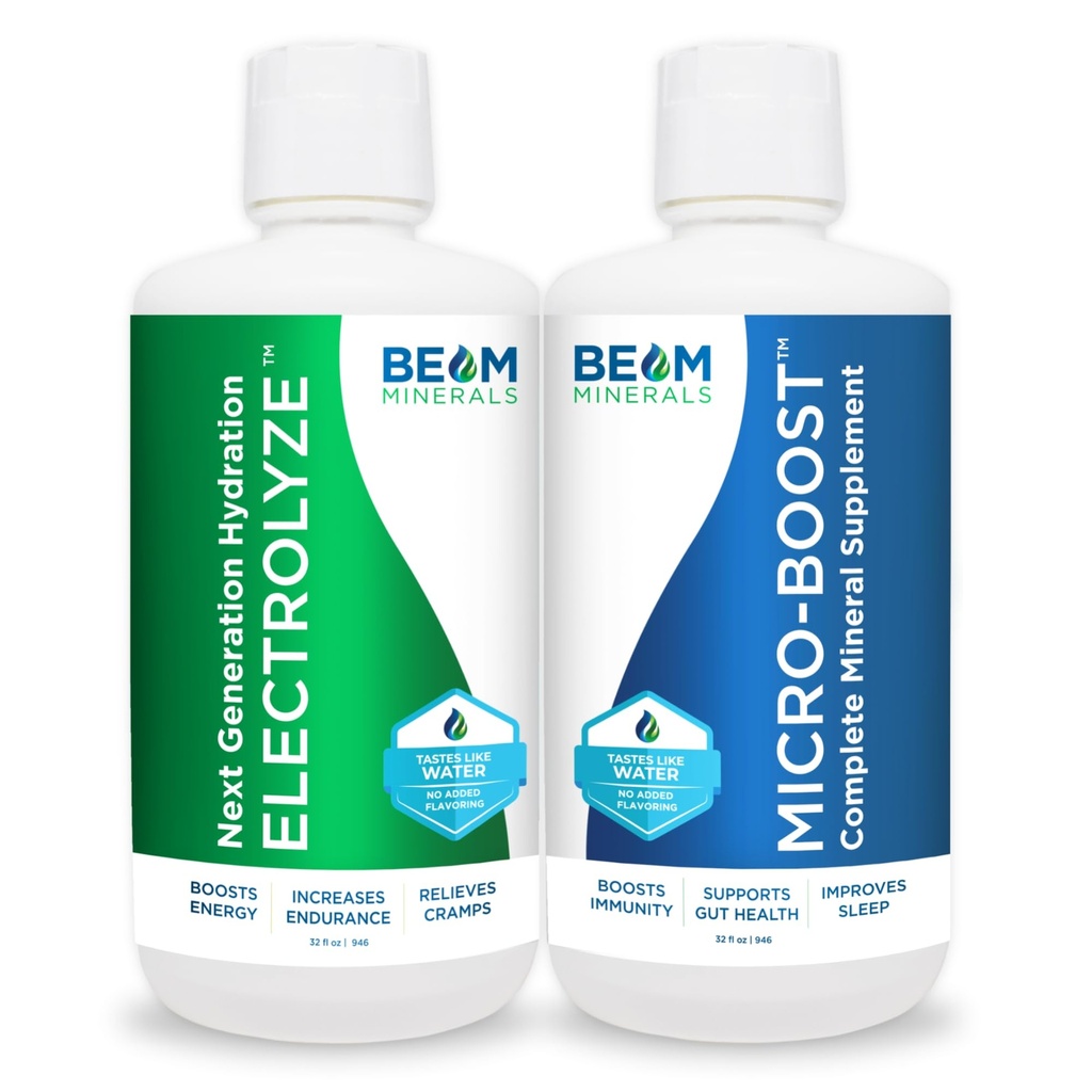 BEAM Minerals Micro-Boost 및 Electrolyze Advanced Set | 고급 전자 및 마이크로 너트 지원 | 100 % Bioavailable, 이온화 된 형식
