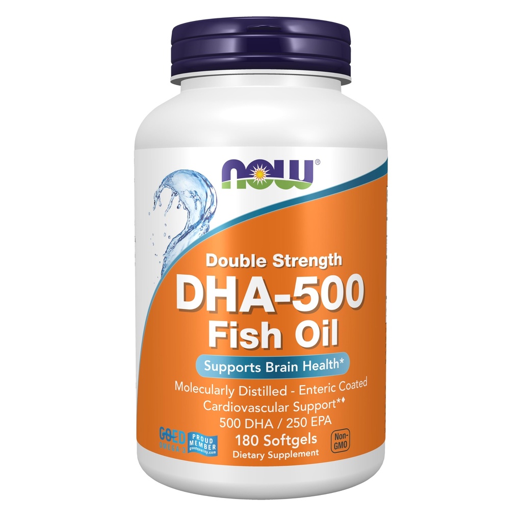 지금 식품 보충제, 250 EPA가있는 DHA-500, 분자 증류, 뇌 건강 지원 *, 180 Softgels