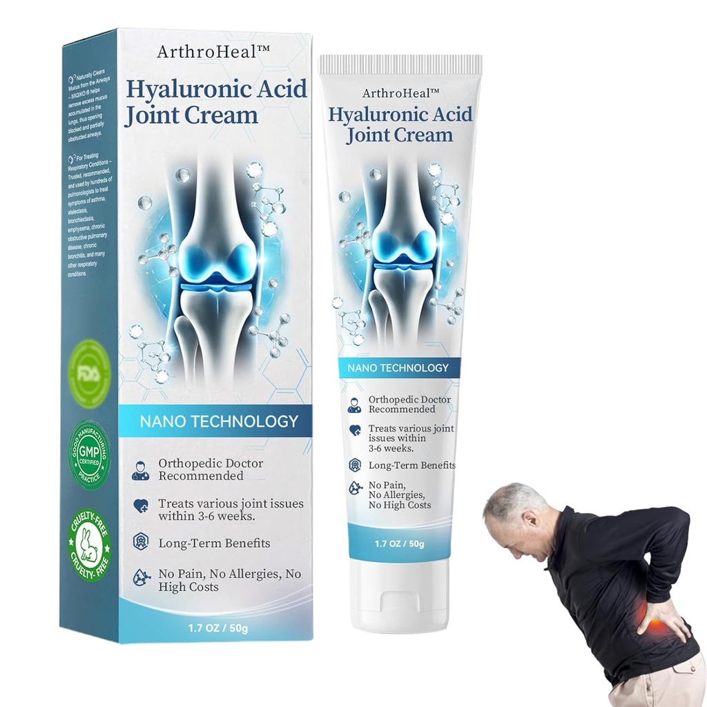 ArthroHeal Hyaluronic 산 합동 R 쌍 크림, ArthroHeal 합동 크림은, 빨리 합동 불편을 구호하고, 몸 (1)를 통하여 합동 활동을 위해 적당한 합동 불편을 구호합니다