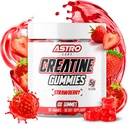 Creatine Gummies for Men & Women - 서빙 당 5g, 증가 힘, 근육 이익, 회복, 내구시간 - Vegan, 글루텐 자유로운, 낮은 설탕 크레아틴 Monohydrate Gummies - 딸기 (100 개)