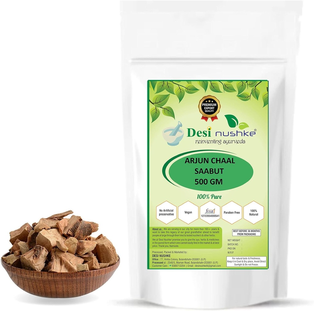 Arjun Ki Chaal 100 % 순수 | 500GM | Arjun Chaal | Arjun Bark | Arjuna Tree Bark - Raw | 나쁜 콜레스테롤을 결정하는 데 도움이됩니다.
