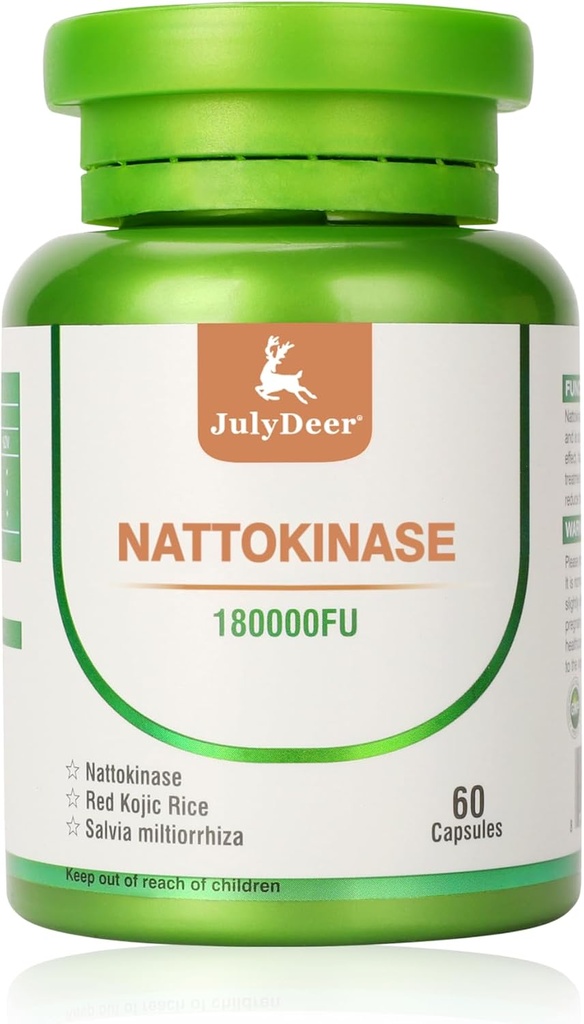 Nattokinase 보충 교재 180, 000FU 전체적인 병 60 캡슐, 6, 000FU 2 캡슐 매일 영양 보충교재 심장 혈관과 Circulatory 지원을 위해 친절한 체계 효소 채식주의자