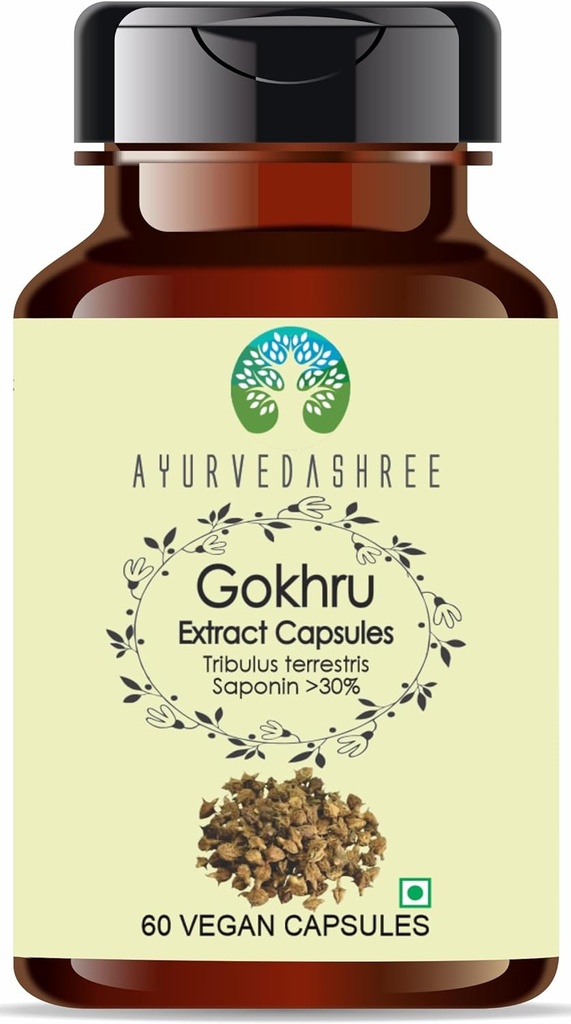 고흐루 추출물 500mg - 60 채식 캡슐|Tribulus Terrestris| 모든 자연 | 100 % 채식 | 글루텐 프리 | GMP 인증