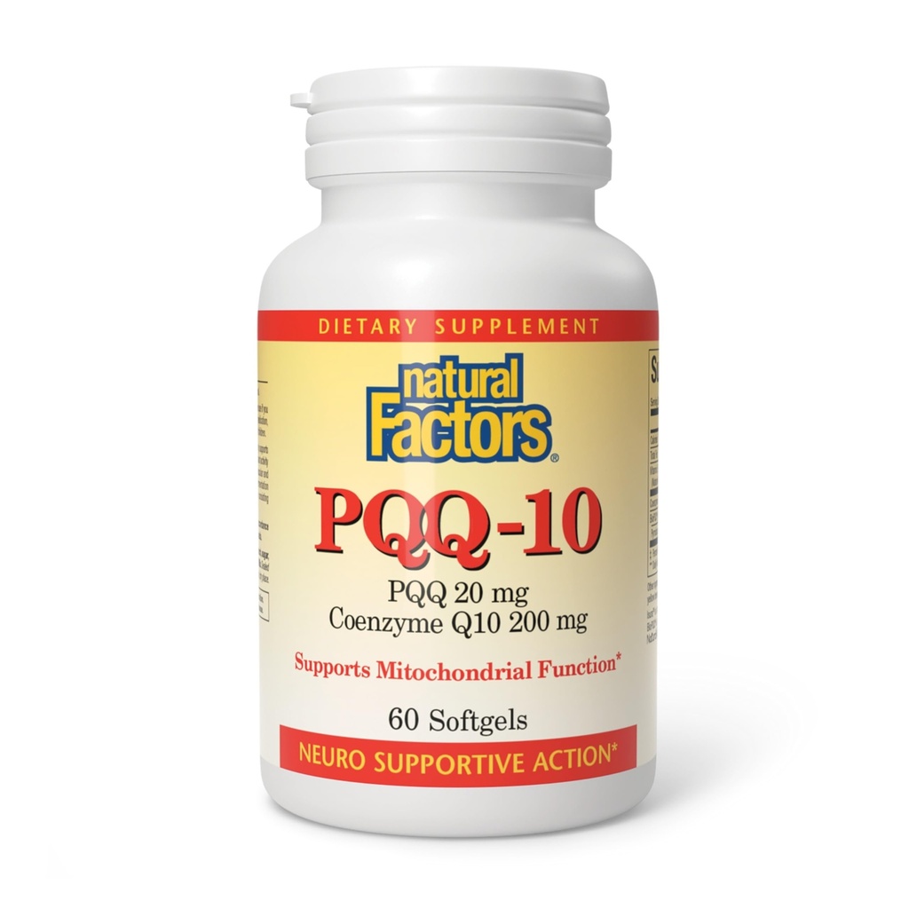 자연적인 요인, PQQ-10의 지원 에너지와 건강한 노후화, 규정식 보충교재, 60 softgels (60의 서빙)