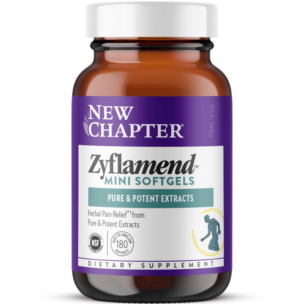 새로운 장 ZyflamendTM Mini Softgels, Multi-Herbal Pain Reliever+ 합동 보충교재, 건강한 염증 응답을 위한 Ginger & Turmeric를 가진 10-in-1 Superfood 혼합, 소형 연약한 젤, 180 조사